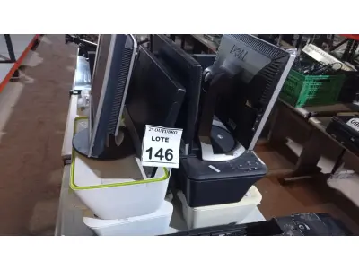 LOTE 146 - 04 IMPRESSORAS E 05 MONITORES DE MARCAS MODELOS DIVERSOS. (NO ESTADO) ATENÇÃO! FAZER A VISITAÇÃO ANTES DE ARREMATAR, NÃO SABEMOS SE FUNCIONA, LEILÃO NÃO TEM GARANTIA E NEM DEVOLUÇÃO, SUJEITO A POSSÍVEIS AVARIAS VISÍVEIS/OCULTAS E/OU AUSÊNCIA DE COMPONENTES.