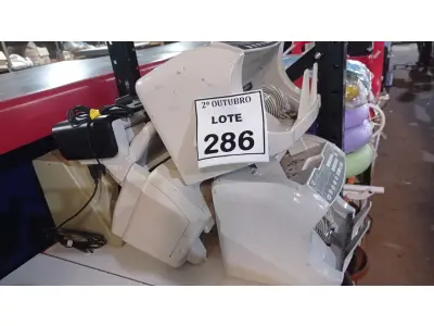 LOTE 286 - 03 MÁQUINAS DE CONTAR CÉDULAS, 01 SCANNER MARCA KODAK E 01 IMPRESSORA MARCA PANASONIC. (NO ESTADO) ATENÇÃO! FAZER A VISITAÇÃO ANTES DE ARREMATAR, NÃO SABEMOS SE FUNCIONA, LEILÃO NÃO TEM GARANTIA E NEM DEVOLUÇÃO, SUJEITO A POSSÍVEIS AVARIAS VISÍVEIS/OCULTAS E/OU AUSÊNCIA DE COMPONENTES.