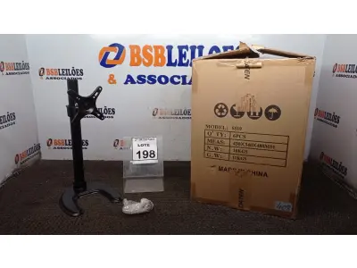 LOTE 198 - 01 CAIXA COM 06 SUPORTES PARA MONITORES MARCA DATEN. (NO ESTADO) ATENÇÃO! FAZER A VISITAÇÃO ANTES DE ARREMATAR, NÃO SABEMOS SE FUNCIONA, LEILÃO NÃO TEM GARANTIA E NEM DEVOLUÇÃO, SUJEITO A POSSÍVEIS AVARIAS VISÍVEIS/OCULTAS E/OU AUSÊNCIA DE COMPONENTES.