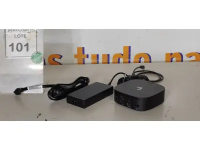 LOTE 101 - 01 DOCKING STATION HP HSN-IX02.(NOVO) (NO ESTADO EM QUE SE ENCONTRA. SUJEITO A AVARIAS OCULTAS/VISÍVEIS.)