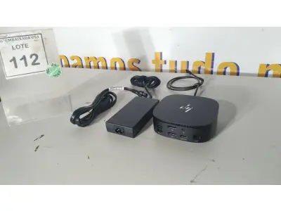 LOTE 112 - 01 DOCKING STATION HP HSN-IX02.(NOVO) (NO ESTADO EM QUE SE ENCONTRA. SUJEITO A AVARIAS OCULTAS/VISÍVEIS.)