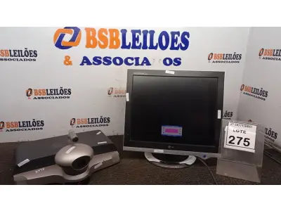 LOTE 275 - 01 APARELHO DE VIDEOCONFERÊNCIA MARCA PICTURETEL E 01 MONITOR MARCA LG. (NO ESTADO) ATENÇÃO! FAZER A VISITAÇÃO ANTES DE ARREMATAR, NÃO SABEMOS SE FUNCIONA, LEILÃO NÃO TEM GARANTIA E NEM DEVOLUÇÃO, SUJEITO A POSSÍVEIS AVARIAS VISÍVEIS/OCULTAS E/OU AUSÊNCIA DE COMPONENTES.