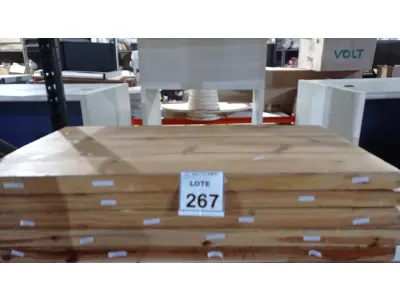 LOTE 267 - 05 TÁBUAS DE MADEIRA DE APROXIMADAMENTE 0,97X0,50 CM. (NO ESTADO) ATENÇÃO! FAZER A VISITAÇÃO ANTES DE ARREMATAR, NÃO SABEMOS SE FUNCIONA, LEILÃO NÃO TEM GARANTIA E NEM DEVOLUÇÃO, SUJEITO A POSSÍVEIS AVARIAS VISÍVEIS/OCULTAS E/OU AUSÊNCIA DE COMPONENTES.