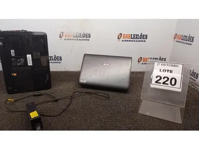 LOTE 220 - 02 NETBOOKS MARCAS ACER E ASUS COM 01 CARREGADOR. (NO ESTADO) ATENÇÃO! FAZER A VISITAÇÃO ANTES DE ARREMATAR, NÃO SABEMOS SE FUNCIONA, LEILÃO NÃO TEM GARANTIA E NEM DEVOLUÇÃO, SUJEITO A POSSÍVEIS AVARIAS VISÍVEIS/OCULTAS E/OU AUSÊNCIA DE COMPONENTES.