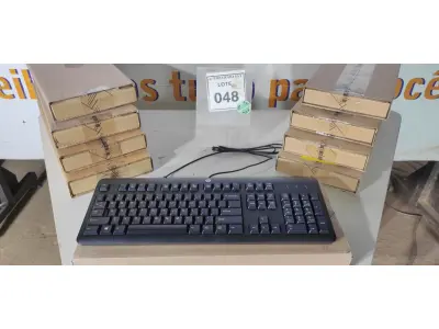 LOTE 048 - 10 TECLADOS DE COMPUTADOR. (NO ESTADO EM QUE SE ENCONTRA. SUJEITO A AVARIAS OCULTAS/VISÍVEIS.)