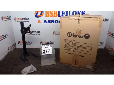 LOTE 277 - 01 CAIXA COM 06 SUPORTES PARA MONITORES MARCA DATEN. (NO ESTADO) ATENÇÃO! FAZER A VISITAÇÃO ANTES DE ARREMATAR, NÃO SABEMOS SE FUNCIONA, LEILÃO NÃO TEM GARANTIA E NEM DEVOLUÇÃO, SUJEITO A POSSÍVEIS AVARIAS VISÍVEIS/OCULTAS E/OU AUSÊNCIA DE COMPONENTES.