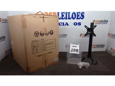 LOTE 288 - 01 CAIXA COM 06 SUPORTES PARA MONITORES MARCA DATEN. (NO ESTADO) ATENÇÃO! FAZER A VISITAÇÃO ANTES DE ARREMATAR, NÃO SABEMOS SE FUNCIONA, LEILÃO NÃO TEM GARANTIA E NEM DEVOLUÇÃO, SUJEITO A POSSÍVEIS AVARIAS VISÍVEIS/OCULTAS E/OU AUSÊNCIA DE COMPONENTES.