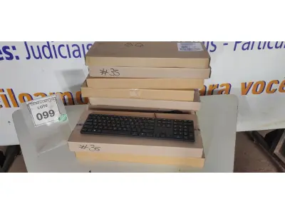 LOTE 099 - 09 TECLADOS DE COMPUTADOR. (NO ESTADO EM QUE SE ENCONTRA. SUJEITO A AVARIAS OCULTAS/VISÍVEIS.)