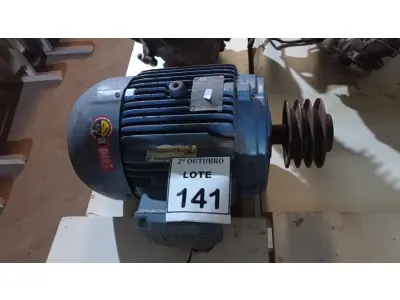 LOTE 141 - 01 MOTOR ELÉTRICO MARCA WEG DE 7, CV. (NO ESTADO) ATENÇÃO! FAZER A VISITAÇÃO ANTES DE ARREMATAR, NÃO SABEMOS SE FUNCIONA, LEILÃO NÃO TEM GARANTIA E NEM DEVOLUÇÃO, SUJEITO A POSSÍVEIS AVARIAS VISÍVEIS/OCULTAS E/OU AUSÊNCIA DE COMPONENTES.