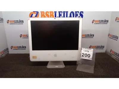 LOTE 200 - 01 IMAC APPLE. (NO ESTADO) ATENÇÃO! FAZER A VISITAÇÃO ANTES DE ARREMATAR, NÃO SABEMOS SE FUNCIONA, LEILÃO NÃO TEM GARANTIA E NEM DEVOLUÇÃO, SUJEITO A POSSÍVEIS AVARIAS VISÍVEIS/OCULTAS E/OU AUSÊNCIA DE COMPONENTES.