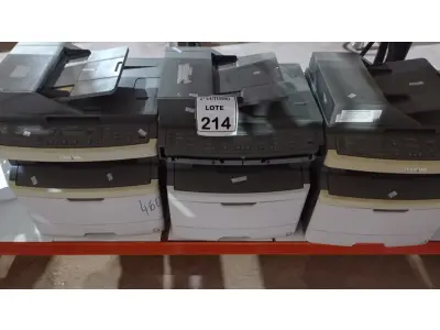 LOTE 214 - 03 IMPRESSORAS MODELO X364DN MARCA LEXMARK. (NO ESTADO) ATENÇÃO! FAZER A VISITAÇÃO ANTES DE ARREMATAR, NÃO SABEMOS SE FUNCIONA, LEILÃO NÃO TEM GARANTIA E NEM DEVOLUÇÃO, SUJEITO A POSSÍVEIS AVARIAS VISÍVEIS/OCULTAS E/OU AUSÊNCIA DE COMPONENTES.