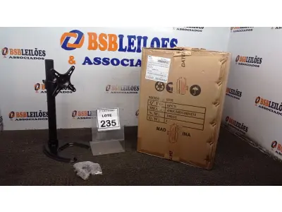 LOTE 235 - 01 CAIXA COM 06 SUPORTES PARA MONITORES MARCA DATEN. (NO ESTADO) ATENÇÃO! FAZER A VISITAÇÃO ANTES DE ARREMATAR, NÃO SABEMOS SE FUNCIONA, LEILÃO NÃO TEM GARANTIA E NEM DEVOLUÇÃO, SUJEITO A POSSÍVEIS AVARIAS VISÍVEIS/OCULTAS E/OU AUSÊNCIA DE COMPONENTES.