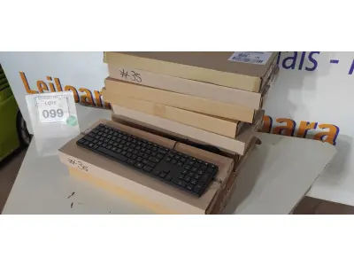 LOTE 099 - 09 TECLADOS DE COMPUTADOR. (NO ESTADO EM QUE SE ENCONTRA. SUJEITO A AVARIAS OCULTAS/VISÍVEIS.)