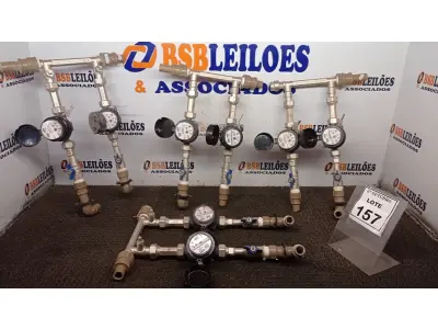 LOTE 157 - 08 HIDRÔMETROS. (NO ESTADO) ATENÇÃO! FAZER A VISITAÇÃO ANTES DE ARREMATAR, NÃO SABEMOS SE FUNCIONA, LEILÃO NÃO TEM GARANTIA E NEM DEVOLUÇÃO, SUJEITO A POSSÍVEIS AVARIAS VISÍVEIS/OCULTAS E/OU AUSÊNCIA DE COMPONENTES.