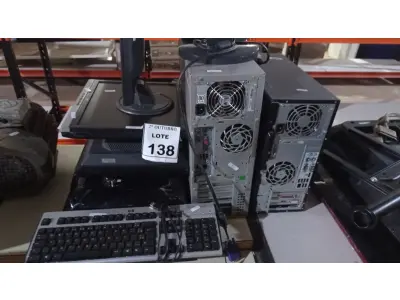 LOTE 138 - 08 MONITORES DE MARCAS E MODELOS DIVERSOS, 02 CPUS MARCA HP E 01 TECLADO DE PC. (NO ESTADO) ATENÇÃO! FAZER A VISITAÇÃO ANTES DE ARREMATAR, NÃO SABEMOS SE FUNCIONA, LEILÃO NÃO TEM GARANTIA E NEM DEVOLUÇÃO, SUJEITO A POSSÍVEIS AVARIAS VISÍVEIS/OCULTAS E/OU AUSÊNCIA DE COMPONENTES.