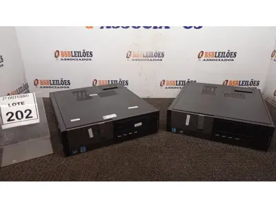 LOTE 202 - 02 CPUS MARCA DELL. (NO ESTADO) ATENÇÃO! FAZER A VISITAÇÃO ANTES DE ARREMATAR, NÃO SABEMOS SE FUNCIONA, LEILÃO NÃO TEM GARANTIA E NEM DEVOLUÇÃO, SUJEITO A POSSÍVEIS AVARIAS VISÍVEIS/OCULTAS E/OU AUSÊNCIA DE COMPONENTES.