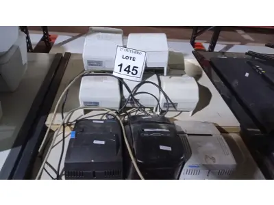 LOTE 145 - 09 IMPRESSORAS DE CUPOM DE MARCAS E MODELOS DIVERSOS. (NO ESTADO) ATENÇÃO! FAZER A VISITAÇÃO ANTES DE ARREMATAR, NÃO SABEMOS SE FUNCIONA, LEILÃO NÃO TEM GARANTIA E NEM DEVOLUÇÃO, SUJEITO A POSSÍVEIS AVARIAS VISÍVEIS/OCULTAS E/OU AUSÊNCIA DE COMPONENTES.