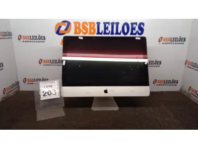 LOTE 208 - 01 IMAC APPLE. (NO ESTADO) ATENÇÃO! FAZER A VISITAÇÃO ANTES DE ARREMATAR, NÃO SABEMOS SE FUNCIONA, LEILÃO NÃO TEM GARANTIA E NEM DEVOLUÇÃO, SUJEITO A POSSÍVEIS AVARIAS VISÍVEIS/OCULTAS E/OU AUSÊNCIA DE COMPONENTES.