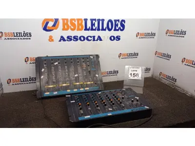 LOTE 158 - 02 MESAS DE SOM MARCA ONEAL. (NO ESTADO) ATENÇÃO! FAZER A VISITAÇÃO ANTES DE ARREMATAR, NÃO SABEMOS SE FUNCIONA, LEILÃO NÃO TEM GARANTIA E NEM DEVOLUÇÃO, SUJEITO A POSSÍVEIS AVARIAS VISÍVEIS/OCULTAS E/OU AUSÊNCIA DE COMPONENTES.