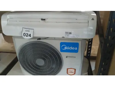 LOTE 024 - 01 AR CONDICIONADO MIDEA INVETER 12.000 BTUS. (NO ESTADO EM QUE SE ENCONTRA. SUJEITO A AVARIAS OCULTAS/VISÍVEIS.) BF8541P