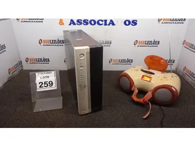 LOTE 259 - 01 NOBREAK E 01 MINI SYSTEM MARCA TOSHIBA. (NO ESTADO) ATENÇÃO! FAZER A VISITAÇÃO ANTES DE ARREMATAR, NÃO SABEMOS SE FUNCIONA, LEILÃO NÃO TEM GARANTIA E NEM DEVOLUÇÃO, SUJEITO A POSSÍVEIS AVARIAS VISÍVEIS/OCULTAS E/OU AUSÊNCIA DE COMPONENTES.