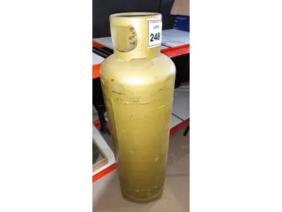 LOTE 248 - 01 BOTIJÃO DE GÁS VAZIO P45. (NO ESTADO EM QUE SE ENCONTRA. SUJEITO A AVARIAS OCULTAS/VISÍVEIS.)