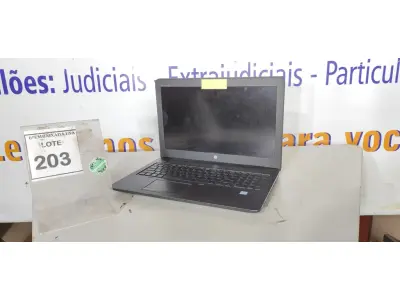 LOTE 203 - 01 NOTEBOOK HP ZBOOK CORE I5 7º GERAÇÃO SEM FONTE. (NO ESTADO EM QUE SE ENCONTRA. SUJEITO A AVARIAS OCULTAS/VISÍVEIS.) ICE00000227663