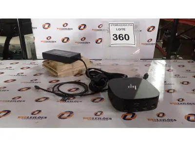 LOTE 360 - 01 DOCKING STATION HP HSN-IX02.(NOVO) (NO ESTADO EM QUE SE ENCONTRA. SUJEITO A AVARIAS OCULTAS/VISÍVEIS.)