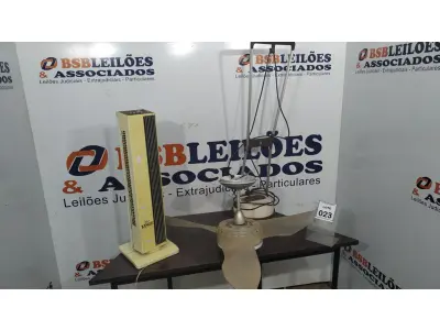 LOTE 023 - 01 ENCERADEIRA MARCA ELECTROLUX, 01 VENTILADOR DE TETO E 01 VENTILADOR TIPO TORRE MARCA KANGLE. (NO ESTADO) ATENÇÃO! FAZER A VISITAÇÃO ANTES DE ARREMATAR, NÃO SABEMOS SE FUNCIONA, LEILÃO NÃO TEM GARANTIA E NEM DEVOLUÇÃO, SUJEITO A POSSÍVEIS AVARIAS VISÍVEIS/OCULTAS E/OU AUSÊNCIA DE COMPONENTES.