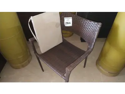 LOTE 264 - 01 CADEIRA DE JARDIM. (NO ESTADO EM QUE SE ENCONTRA. SUJEITO A AVARIAS OCULTAS/VISÍVEIS.) BH1647A