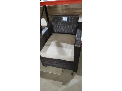 LOTE 256 - 01 POLTRONA DE JARDIM. (NO ESTADO EM QUE SE ENCONTRA. SUJEITO A AVARIAS OCULTAS/VISÍVEIS.) BH1552F