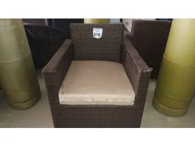 LOTE 266 - 01 POLTRONA DE JARDIM. (NO ESTADO EM QUE SE ENCONTRA. SUJEITO A AVARIAS OCULTAS/VISÍVEIS.) BH1587A