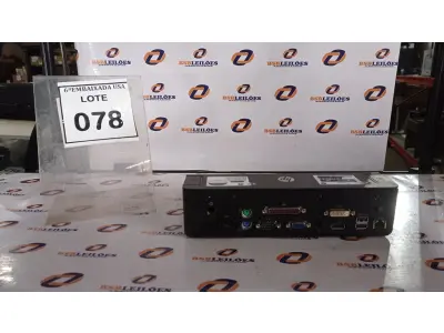 LOTE 078 - 01 DOCKING STATION HP. (NO ESTADO EM QUE SE ENCONTRA. SUJEITO A AVARIAS OCULTAS/VISÍVEIS.) CNU222X09V, CNU343X6KN