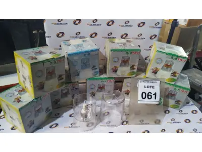 LOTE 061 - 09 ACESSÓRIOS PARA LIQUIDIFICADOR MARCA PIKTRIT. (NO ESTADO) ATENÇÃO! FAZER A VISITAÇÃO ANTES DE ARREMATAR, NÃO SABEMOS SE FUNCIONA, LEILÃO NÃO TEM GARANTIA E NEM DEVOLUÇÃO, SUJEITO A POSSÍVEIS AVARIAS VISÍVEIS/OCULTAS E/OU AUSÊNCIA DE COMPONENTES.