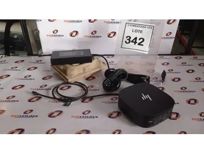 LOTE 342 - 01 DOCKING STATION HP HSN-IX02.(NOVO) (NO ESTADO EM QUE SE ENCONTRA. SUJEITO A AVARIAS OCULTAS/VISÍVEIS.)