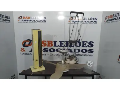 01 ENCERADEIRA MARCA ELECTROLUX, 01 VENTILADOR DE TETO E 01 VENTILADOR TIPO TORRE MARCA KANGLE. (NO ESTADO) ATENÇÃO! FAZER A VISITAÇÃO ANTES DE ARREMATAR, NÃO SABEMOS SE FUNCIONA, LEILÃO NÃO TEM GARANTIA E NEM DEVOLUÇÃO, SUJEITO A POSSÍVEIS AVARIAS VISÍVEIS/OCULTAS E/OU AUSÊNCIA DE COMPONENTES.
