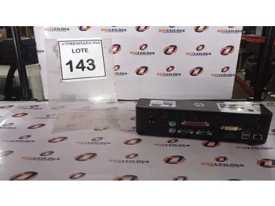 LOTE 143 - 01 DOCKING STATION HP. (NO ESTADO EM QUE SE ENCONTRA. SUJEITO A AVARIAS OCULTAS/VISÍVEIS.) CNU222X09V, CNU343X6KN