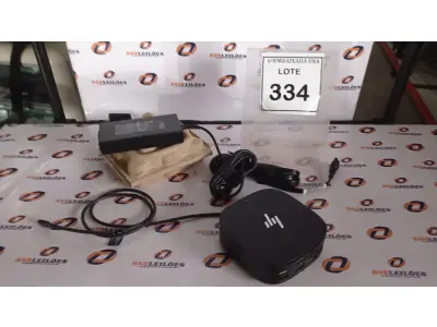LOTE 334 - 01 DOCKING STATION HP HSN-IX02.(NOVO) (NO ESTADO EM QUE SE ENCONTRA. SUJEITO A AVARIAS OCULTAS/VISÍVEIS.)