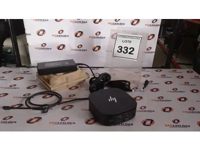LOTE 332 - 01 DOCKING STATION HP HSN-IX02.(NOVO) (NO ESTADO EM QUE SE ENCONTRA. SUJEITO A AVARIAS OCULTAS/VISÍVEIS.)