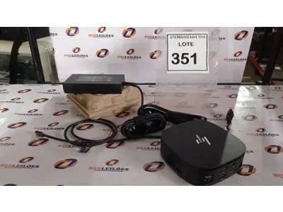 LOTE 351 - 01 DOCKING STATION HP HSN-IX02.(NOVO) (NO ESTADO EM QUE SE ENCONTRA. SUJEITO A AVARIAS OCULTAS/VISÍVEIS.)