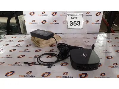 LOTE 353 - 01 DOCKING STATION HP HSN-IX02.(NOVO) (NO ESTADO EM QUE SE ENCONTRA. SUJEITO A AVARIAS OCULTAS/VISÍVEIS.)