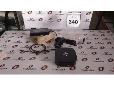 LOTE 340 - 01 DOCKING STATION HP HSN-IX02.(NOVO) (NO ESTADO EM QUE SE ENCONTRA. SUJEITO A AVARIAS OCULTAS/VISÍVEIS.)