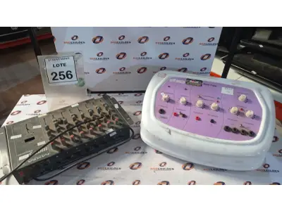 LOTE 256 - 01 APARELHO DE ALTA FREQUÊNCIA BELLE FACE MARCA ELETROBEL E 01 MESA DE SOM MXM 8. (NO ESTADO) ATENÇÃO! FAZER A VISITAÇÃO ANTES DE ARREMATAR, NÃO SABEMOS SE FUNCIONA, LEILÃO NÃO TEM GARANTIA E NEM DEVOLUÇÃO, SUJEITO A POSSÍVEIS AVARIAS VISÍVEIS/OCULTAS E/OU AUSÊNCIA DE COMPONENTES