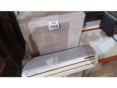LOTE 009 - 01 CONDENSADORA MARCA FUJITSU E 01 EVAPORADORA 9.000 BTU MARCA LG. (NO ESTADO) ATENÇÃO! FAZER A VISITAÇÃO ANTES DE ARREMATAR, NÃO SABEMOS SE FUNCIONA, LEILÃO NÃO TEM GARANTIA E NEM DEVOLUÇÃO, SUJEITO A POSSÍVEIS AVARIAS VISÍVEIS/OCULTAS E/OU AUSÊNCIA DE COMPONENTES.