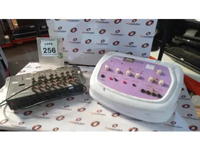 LOTE 256 - 01 APARELHO DE ALTA FREQUÊNCIA BELLE FACE MARCA ELETROBEL E 01 MESA DE SOM MXM 8. (NO ESTADO) ATENÇÃO! FAZER A VISITAÇÃO ANTES DE ARREMATAR, NÃO SABEMOS SE FUNCIONA, LEILÃO NÃO TEM GARANTIA E NEM DEVOLUÇÃO, SUJEITO A POSSÍVEIS AVARIAS VISÍVEIS/OCULTAS E/OU AUSÊNCIA DE COMPONENTES