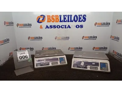 LOTE 006 - 02 BALANÇAS. (NO ESTADO) ATENÇÃO! FAZER A VISITAÇÃO ANTES DE ARREMATAR, NÃO SABEMOS SE FUNCIONA, LEILÃO NÃO TEM GARANTIA E NEM DEVOLUÇÃO, SUJEITO A POSSÍVEIS AVARIAS VISÍVEIS/OCULTAS E/OU AUSÊNCIA DE COMPONENTES.