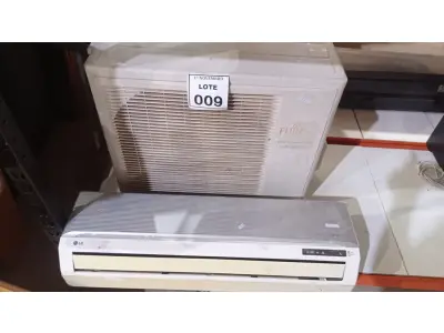 01 CONDENSADORA MARCA FUJITSU E 01 EVAPORADORA 9.000 BTU MARCA LG. (NO ESTADO) ATENÇÃO! FAZER A VISITAÇÃO ANTES DE ARREMATAR, NÃO SABEMOS SE FUNCIONA, LEILÃO NÃO TEM GARANTIA E NEM DEVOLUÇÃO, SUJEITO A POSSÍVEIS AVARIAS VISÍVEIS/OCULTAS E/OU AUSÊNCIA DE COMPONENTES.