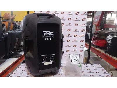 LOTE 079 - 01 CAIXA DE SOM PZPROPASSIVE PX-12. (NO ESTADO) ATENÇÃO! FAZER A VISITAÇÃO ANTES DE ARREMATAR, NÃO SABEMOS SE FUNCIONA. LEILÃO NÃO TEM GARANTIA E NEM DEVOLUÇÃO, SUJEITO A POSSÍVEIS AVARIAS VISÍVEIS/OCULTAS E/OU AUSÊNCIA DE COMPONENTES.