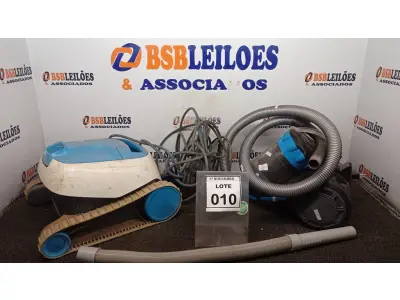 LOTE 010 - 01 ROBÔ ASPIRADOR DE PISCINA E 01 ASPIRADOR DO PÓ MODELO SMART MARCA ELECTROLUX (NO ESTADO) ATENÇÃO! FAZER A VISITAÇÃO ANTES DE ARREMATAR, NÃO SABEMOS SE FUNCIONA, LEILÃO NÃO TEM GARANTIA E NEM DEVOLUÇÃO, SUJEITO A POSSÍVEIS AVARIAS