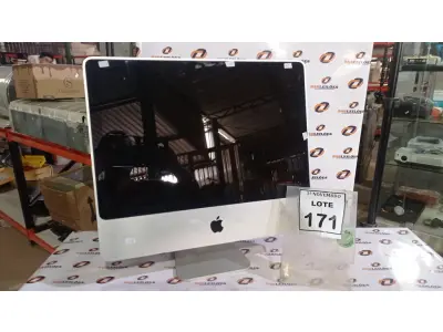 LOTE 171 - 01 IMAC APPLE. (NO ESTADO) ATENÇÃO! FAZER A VISITAÇÃO ANTES DE ARREMATAR, NÃO SABEMOS SE FUNCIONA, LEILÃO NÃO TEM GARANTIA E NEM DEVOLUÇÃO, SUJEITO A POSSÍVEIS AVARIAS VISÍVEIS/OCULTAS E/OU AUSÊNCIA DE COMPONENTES.